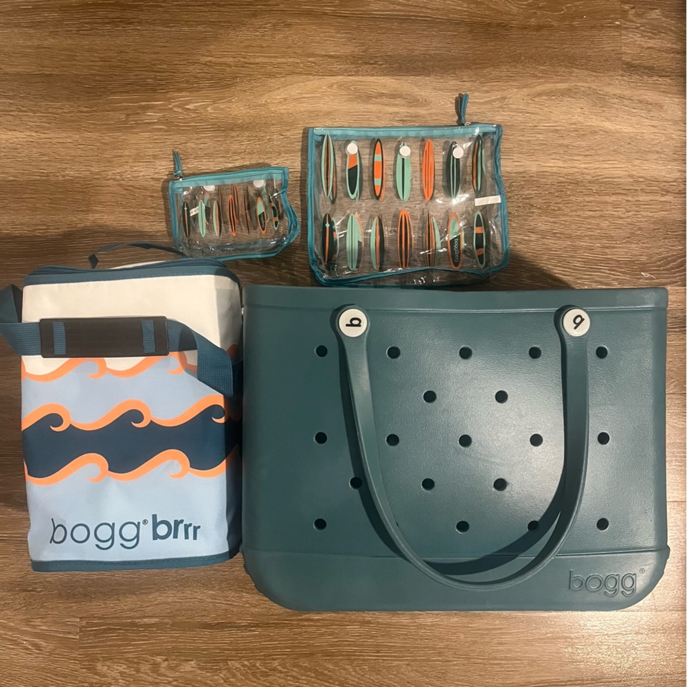 Original Bogg Bag - Teal + Bogg Brrr & a Half Cooler + Insert Bags